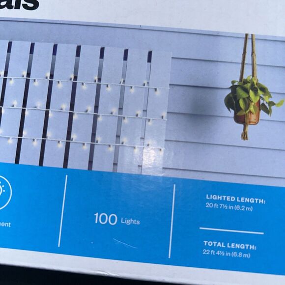 Room Essentials String Lights White Wire Clear Bulbs 100 Lights - Picture 3 of 7